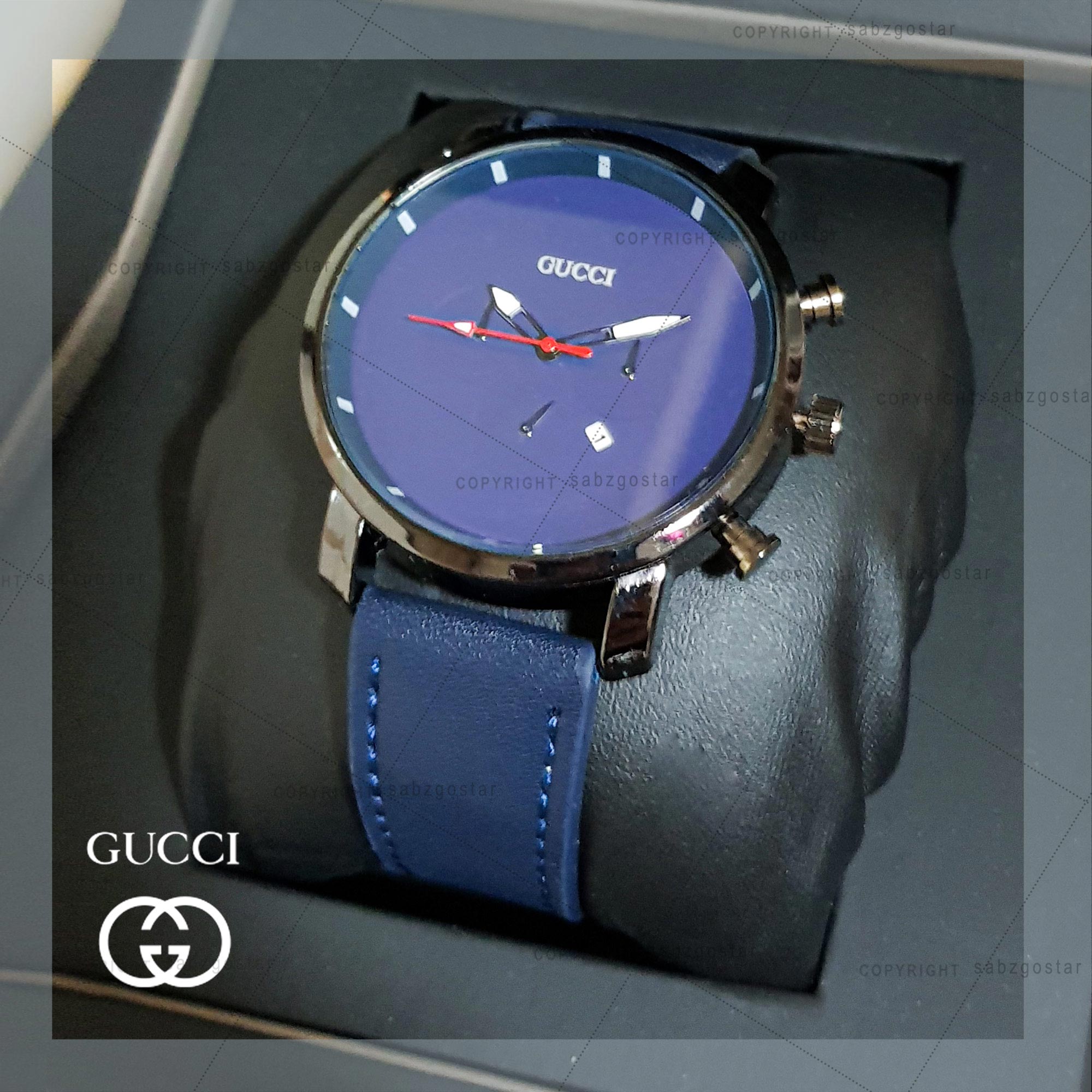 ساعت مچی مردانه Gucci مدل Slip(سورمه ای)