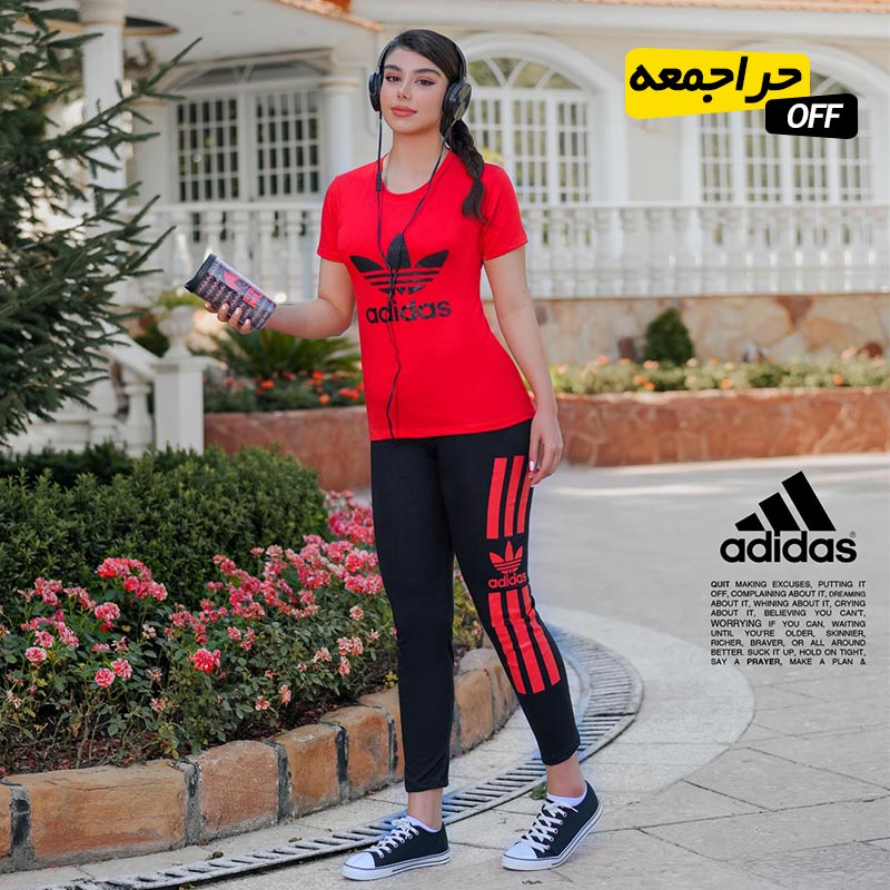 ست تیشرت و شلوار دخترانه Adidas مدل Yasna