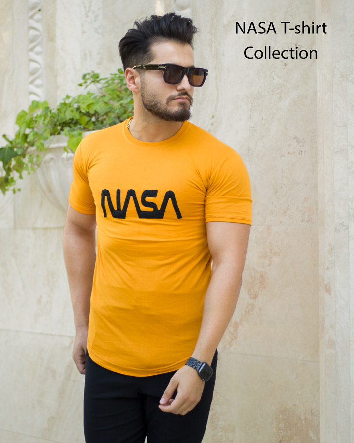 تیشرت مردانه مدل NASA (خردلی)