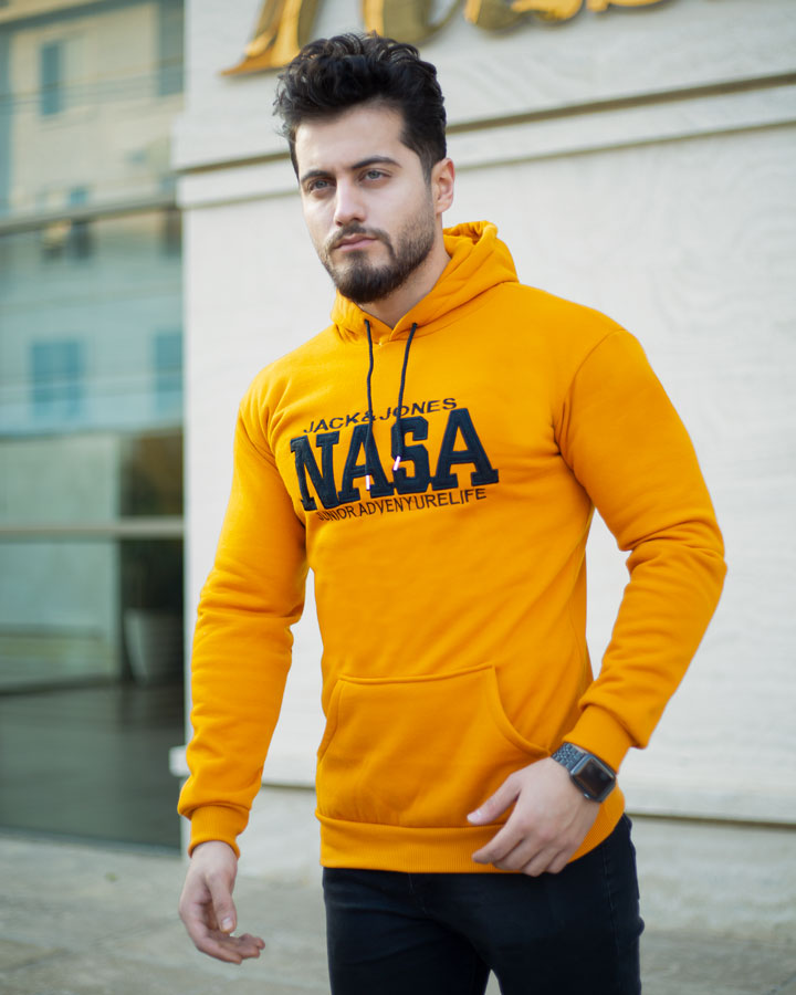 هودی مردانه Nasa مدل Jack (خردلی)